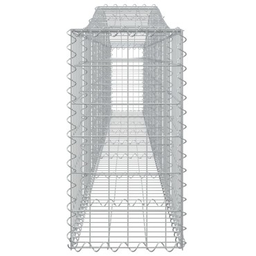 vidaXL Συρματοκιβώτια Τοξωτά 25 τεμ. 400x30x60/80 εκ. Γαλβαν. Ατσάλι