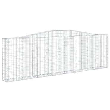 vidaXL Συρματοκιβώτια Τοξωτά 8 τεμ. 400x30x120/140 εκ. Γαλβαν. Ατσάλι