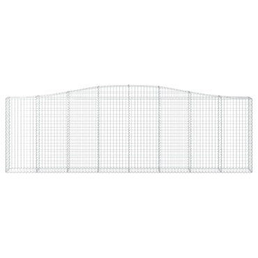 vidaXL Συρματοκιβώτια Τοξωτά 8 τεμ. 400x30x120/140 εκ. Γαλβαν. Ατσάλι