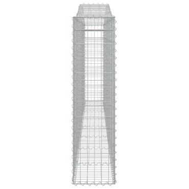 vidaXL Συρματοκιβώτια Τοξωτά 8 τεμ. 400x30x120/140 εκ. Γαλβαν. Ατσάλι