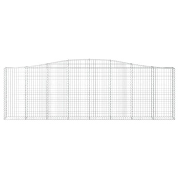 vidaXL Συρματοκιβώτια Τοξωτά 6 τεμ. 400x30x120/140 εκ. Γαλβαν. Ατσάλι