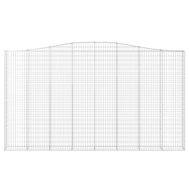vidaXL Συρματοκιβώτια Τοξωτά 2 τεμ. 400x30x220/240 εκ. Γαλβαν. Ατσάλι
