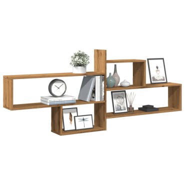 vidaXL Ραφιέρα Τοίχου Αρτισιανή Δρυς 167,5x18x68cm Επεξεργασμένο Ξύλο 1 τεμ.