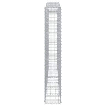 vidaXL Συρματοκιβώτια Τοξωτά 4 τεμ. 400x30x180/200 εκ. Γαλβαν. Ατσάλι