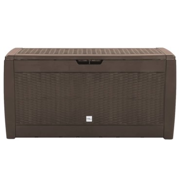 vidaXL Μπαούλο Αποθήκευσης Κήπου Καφέ 119x48x60cm από Πολυπροπυλένιο 1 τεμ.