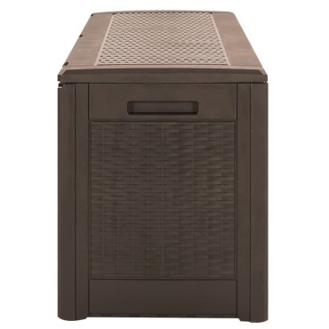 vidaXL Μπαούλο Αποθήκευσης Κήπου Καφέ 119x48x60cm από Πολυπροπυλένιο 1 τεμ.