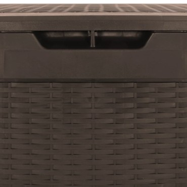 vidaXL Μπαούλο Αποθήκευσης Κήπου Καφέ 119x48x60cm από Πολυπροπυλένιο 1 τεμ.