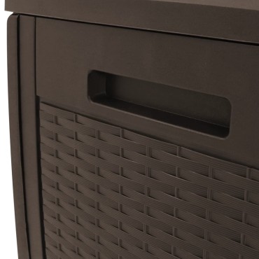 vidaXL Μπαούλο Αποθήκευσης Κήπου Καφέ 119x48x60cm από Πολυπροπυλένιο 1 τεμ.