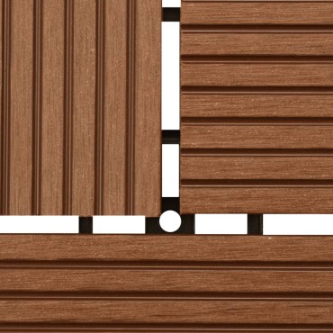 vidaXL Πλακάκια Deck 22 τεμ. Καφέ 30 x 30 εκ. 2 μ² από WPC