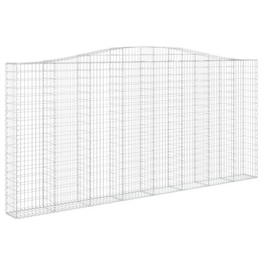 vidaXL Συρματοκιβώτια Τοξωτά 3 τεμ. 400x30x180/200 εκ. Γαλβαν. Ατσάλι