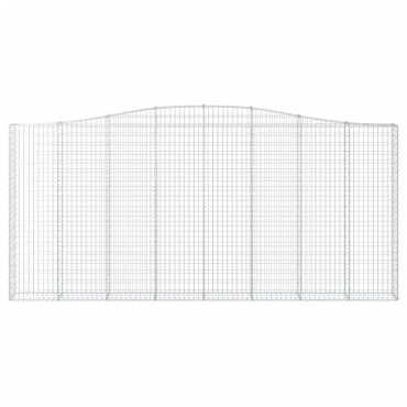 vidaXL Συρματοκιβώτια Τοξωτά 3 τεμ. 400x30x180/200 εκ. Γαλβαν. Ατσάλι