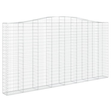 vidaXL Συρματοκιβώτιο Τοξωτό 400x30x200/220εκ. από Γαλβανισμένο Χάλυβα