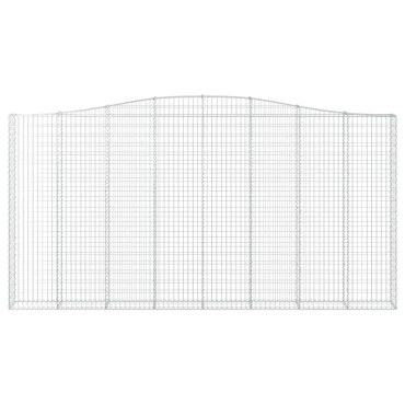 vidaXL Συρματοκιβώτιο Τοξωτό 400x30x200/220εκ. από Γαλβανισμένο Χάλυβα