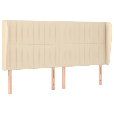 vidaXL Κεφαλάρι με Πτερύγια Κρεμ 183x23x118/128cm Υφασμάτινο 1 τεμ.