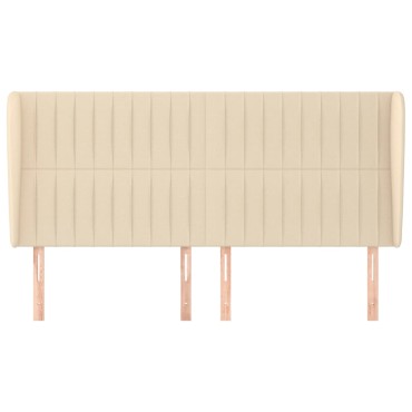 vidaXL Κεφαλάρι με Πτερύγια Κρεμ 183x23x118/128cm Υφασμάτινο 1 τεμ.