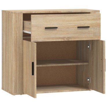vidaXL Ντουλάπι Sonoma Δρυς 80x33x70cm από Επεξεργασμένο Ξύλο 1 τεμ.