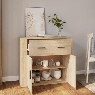 vidaXL Ντουλάπι Sonoma Δρυς 80x33x70cm από Επεξεργασμένο Ξύλο 1 τεμ.
