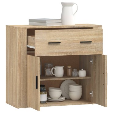 vidaXL Ντουλάπι Sonoma Δρυς 80x33x70cm από Επεξεργασμένο Ξύλο 1 τεμ.