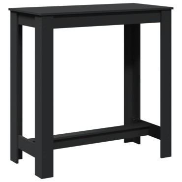 vidaXL Τραπέζι Μπαρ Μαύρο 102x50x103,5cm Επεξεργ. Ξύλο 1 τεμ.