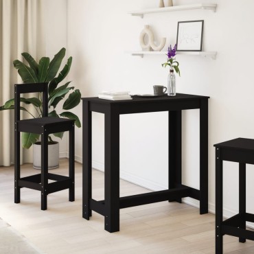 vidaXL Τραπέζι Μπαρ Μαύρο 102x50x103,5cm Επεξεργ. Ξύλο 1 τεμ.