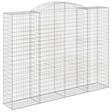 vidaXL Συρματοκιβώτια Τοξωτά 5 τεμ. 300x50x220/240 εκ. Γαλβαν. Ατσάλι