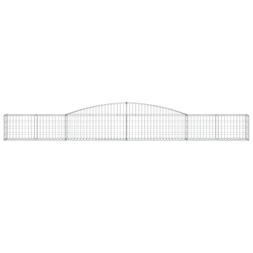 vidaXL Συρματοκιβώτια Τοξωτά 10 τεμ. 400x30x40/60 εκ. Γαλβαν. Ατσάλι