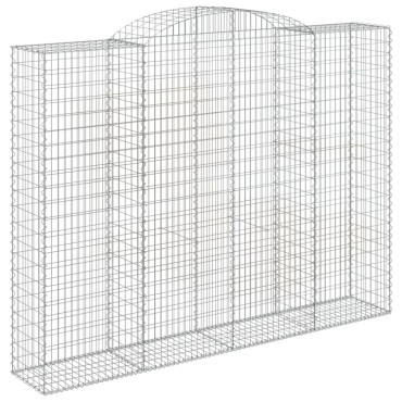 vidaXL Συρματοκιβώτια Τοξωτά 7 τεμ. 300x50x220/240 εκ. Γαλβαν. Ατσάλι
