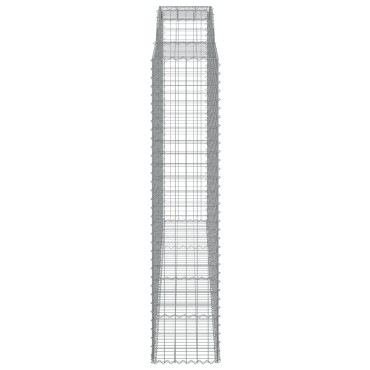 vidaXL Συρματοκιβώτια Τοξωτά 7 τεμ. 300x50x220/240 εκ. Γαλβαν. Ατσάλι