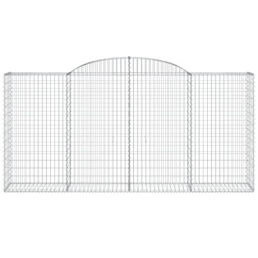 vidaXL Συρματοκιβώτια Τοξωτά 25 τεμ. 300x50x140/160 εκ. Γαλβαν. Ατσάλι