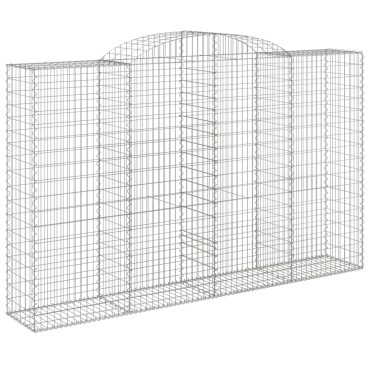 vidaXL Συρματοκιβώτια Τοξωτά 8 τεμ. 300x50x180/200 εκ. Γαλβαν. Ατσάλι