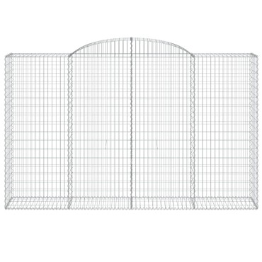 vidaXL Συρματοκιβώτια Τοξωτά 8 τεμ. 300x50x180/200 εκ. Γαλβαν. Ατσάλι