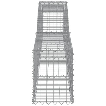 vidaXL Συρματοκιβώτια Τοξωτά 9 τεμ. 400x30x40/60 εκ. Γαλβαν. Ατσάλι