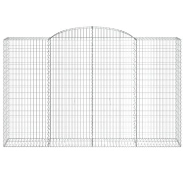 vidaXL Συρματοκιβώτια Τοξωτά 10 τεμ. 300x50x180/200 εκ. Γαλβαν. Ατσάλι