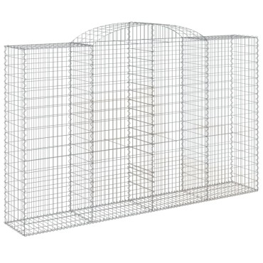 vidaXL Συρματοκιβώτια Τοξωτά 12 τεμ. 300x50x180/200 εκ. Γαλβαν. Ατσάλι