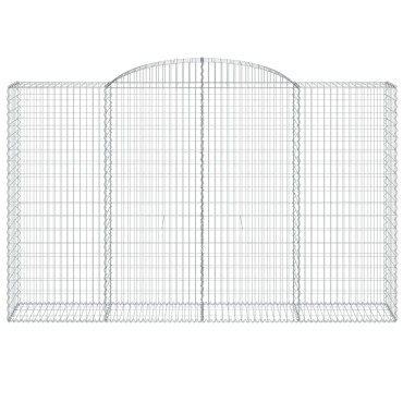 vidaXL Συρματοκιβώτια Τοξωτά 12 τεμ. 300x50x180/200 εκ. Γαλβαν. Ατσάλι