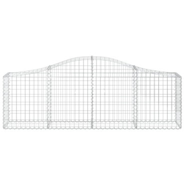 vidaXL Συρματοκιβώτιο Τοξωτό 200x30x60/80εκ. από Γαλβανισμένο Χάλυβα