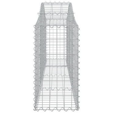 vidaXL Συρματοκιβώτιο Τοξωτό 200x30x60/80εκ. από Γαλβανισμένο Χάλυβα