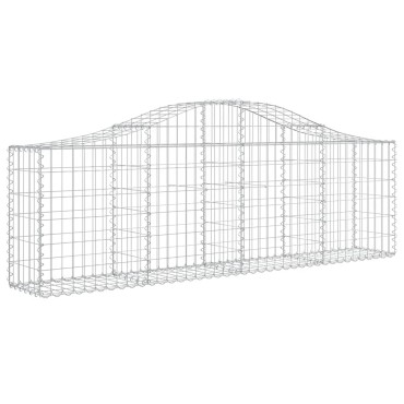 vidaXL Συρματοκιβώτια Τοξωτά 3 τεμ. 200x30x60/80 εκ. Γαλβαν. Ατσάλι