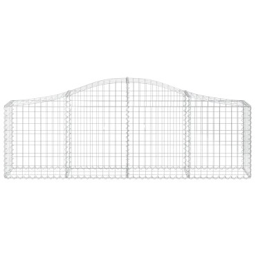 vidaXL Συρματοκιβώτια Τοξωτά 3 τεμ. 200x30x60/80 εκ. Γαλβαν. Ατσάλι