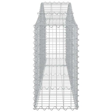 vidaXL Συρματοκιβώτια Τοξωτά 3 τεμ. 200x30x60/80 εκ. Γαλβαν. Ατσάλι