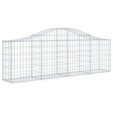 vidaXL Συρματοκιβώτια Τοξωτά 6 τεμ. 200x30x60/80 εκ. Γαλβαν. Ατσάλι