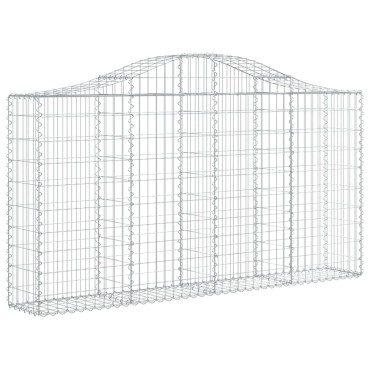 vidaXL Συρματοκιβώτια Τοξωτά 25 τεμ. 200x30x100/120 εκ. Γαλβαν. Ατσάλι
