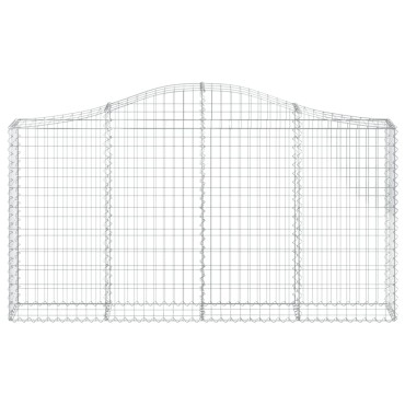 vidaXL Συρματοκιβώτια Τοξωτά 25 τεμ. 200x30x100/120 εκ. Γαλβαν. Ατσάλι