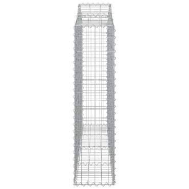 vidaXL Συρματοκιβώτια Τοξωτά 10 τεμ. 200x30x120/140 εκ. Γαλβαν. Ατσάλι