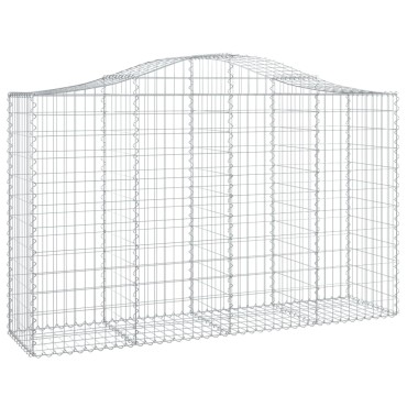vidaXL Συρματοκιβώτια Τοξωτά 30 τεμ. 200x50x120/140 εκ. Γαλβαν. Ατσάλι