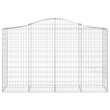 vidaXL Συρματοκιβώτια Τοξωτά 30 τεμ. 200x50x120/140 εκ. Γαλβαν. Ατσάλι