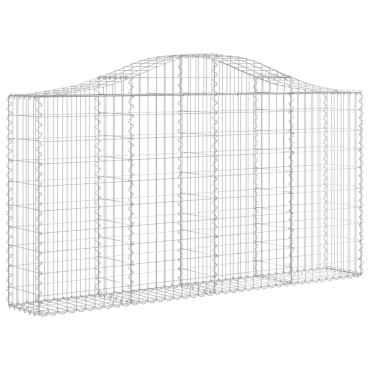 vidaXL Συρματοκιβώτια Τοξωτά 30 τεμ. 200x30x100/120 εκ. Γαλβαν. Ατσάλι