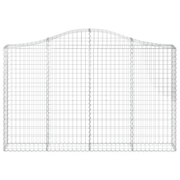 vidaXL Συρματοκιβώτια Τοξωτά 11 τεμ. 200x30x120/140 εκ. Γαλβαν. Ατσάλι