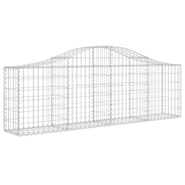 vidaXL Συρματοκιβώτια Τοξωτά 15 τεμ. 200x30x60/80 εκ. Γαλβαν. Ατσάλι