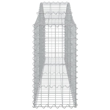 vidaXL Συρματοκιβώτια Τοξωτά 15 τεμ. 200x30x60/80 εκ. Γαλβαν. Ατσάλι